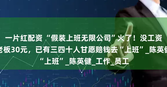 一片红配资 “假装上班无限公司”火了！没工资，每天倒给老板30元，已有三四十人甘愿赔钱去“上班”_陈英健_工作_员工